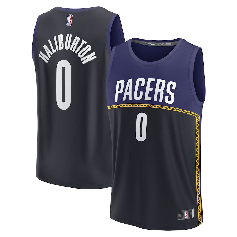 Men Indiana Pacers #0 Tyrese Haliburton Fanatics Branded Blue City Edition 2022-23 Fastbreak NBA Jersey->indiana pacers->NBA Jersey